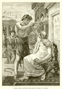 Julius Caesar, Antonius tarafından sunulan tacı reddediyor by English School