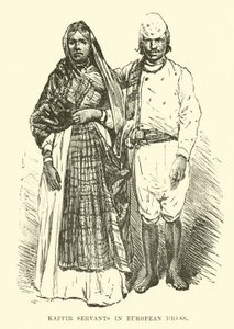 Avrupa elbiseli kafir hizmetçiler by English School