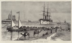 Kantarah, Süveyş Kanalı üzerinde (gravür) by English School