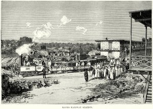 Kayes Tren İstasyonu (gravür) by English School