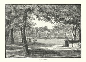 Kew Green (gravür) by English School