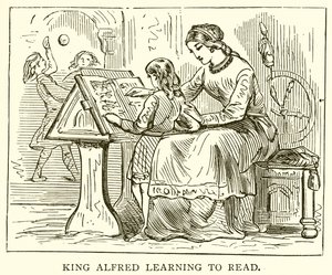 Kral Alfred okumayı öğreniyor by English School