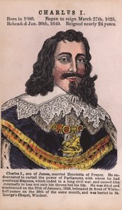 Kral I. Charles (renkli gravür) by English School
