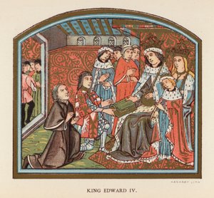 Kral 4. Edward (renkli taş baskı) by English School