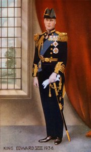 Kral Edward VIII (renkli lito) by English School