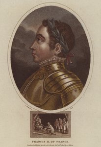 Fransa Kralı II. Francis (renkli gravür) by English School