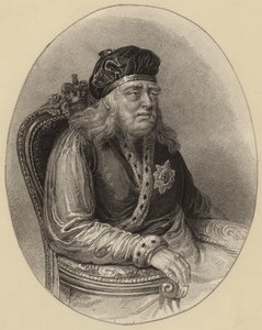 Yaşlı bir adam olarak Kral George III by English School