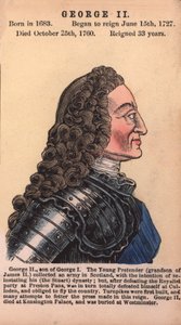 King George II (renkli gravür) by English School