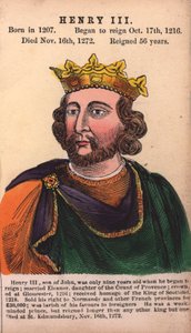 Kral Henry III (renkli gravür) by English School