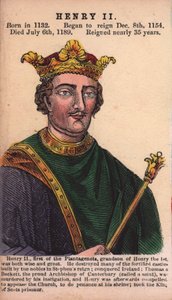 Kral II. Henry (renkli gravür) by English School