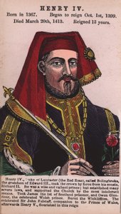 Kral Henry IV (renkli gravür) by English School