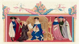 Kral Henry IV ve Mahkemesi (renkli gravür) by English School