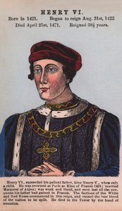 Kral Henry VI (renkli gravür) by English School