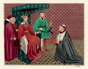 Kral Henry V (renkli gravür) by English School