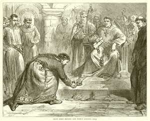 Kral John, Papa elçisinin huzurunda, 1213 by English School