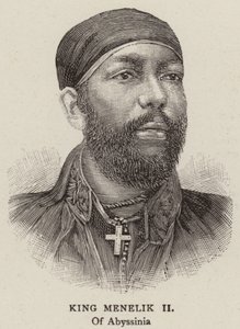 Kral Menelik II (gravür) by English School