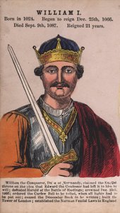 Kral William I (renkli gravür) by English School