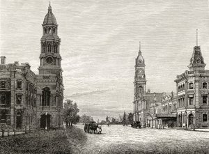 King William Street, Adelaide, c.1880, Howard Willoughby
