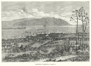 Kingston Limanı, Jamaika (gravür) by English School