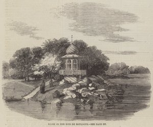 Bois de Boulogne'daki büfe (gravür) by English School