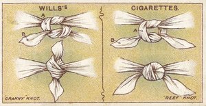 Knots, No.6, Willss Cigarettes kartlarının İlk Yardım serisinden, 1913 by English School