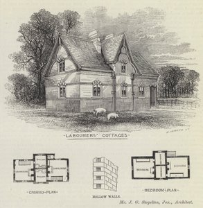 İşçi Kulübeleri (gravür) by English School