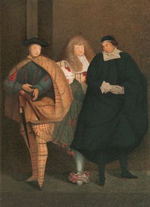 Lacy, kral II. Charles zamanında bir aktör, üç ana karakterinde by English School