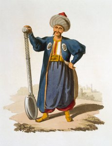 Pota Taşıyıcı, 1818 (renkli aquatint) by English School