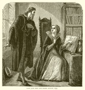 Leydi Jane Gray ve Roger Ascham, 1553 by English School