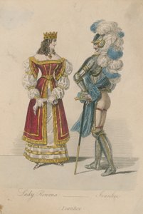 Leydi Rowena ve Ivanhoe by English School