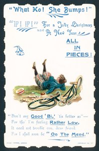 Bayan bisikletten düşen Noel kartı by English School