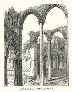 Ladye Şapeli, Fountains Manastırı (gravür) by English School
