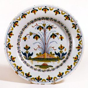 Lambeth Delftware plakası, c.1770 (seramik) by English School