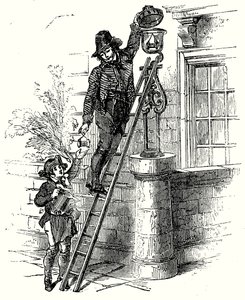 Lamplighter (gravür) by English School
