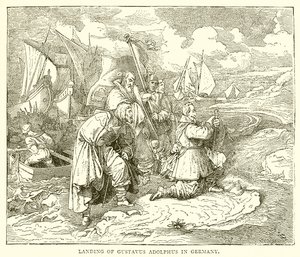 Gustavus Adolphus'un Almanya'ya İnişi by English School