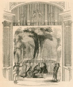 Oyundaki son sahne King John, Drury Lane Tiyatrosu, Londra by English School