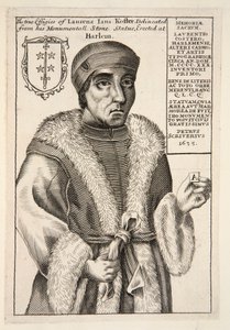 Laurenz Jans Koster, pub. 1683 gravürü. by English School