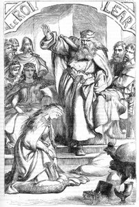 Le Roi Lear - (King Lear) - “” William Shakespeare tarafından tamamlanan eserler”deki illüstrasyon 1866 - Bu baskının çizimleri ve genel biçimi, Londra