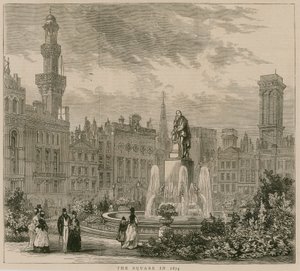 Leicester Meydanı, Londra, 1874 by English School