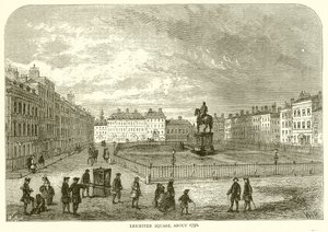 Leicester Meydanı, yaklaşık 1750 by English School