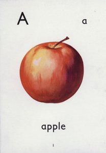 A harfi, elma (renkli taş) by English School