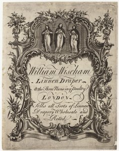 Keten Draper, William Wiseham, ticari kart by English School