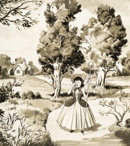 Küçük Bo Peep bulmaca sayfası by English School