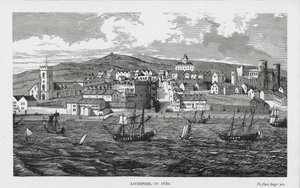 1680 yılında Liverpool (gravür) by English School