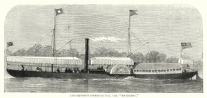 Livingstone'un Buharlı Fırlatma, "Ma-Robert" (renkli gravür) by English School