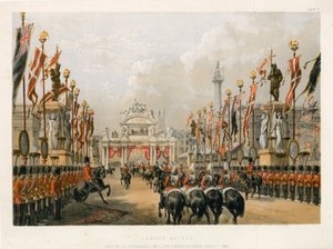 Londra Onurlu Topçu Şirketi tarafından tutulan Londra Köprüsü, 7 Mart 1863 by English School