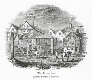 Londra Kulüpleri: The Tabard Inn (gravür) by English School