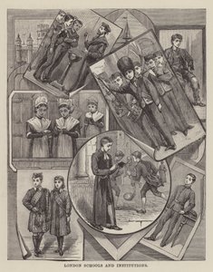 Londra Okulları ve Kurumları (gravür) by English School