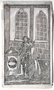 London Stone, Cannon Street, c.1700 (tahta baskı) by English School