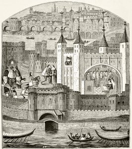 15. yüzyılda Londra ve Londra Kulesi, William Hickman Smith Aubrey (1858-1916) tarafından 